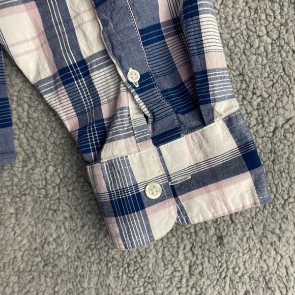 Old Navy Shirt XXL White Blue Mens Button Down Collard - Picture 9 of 12